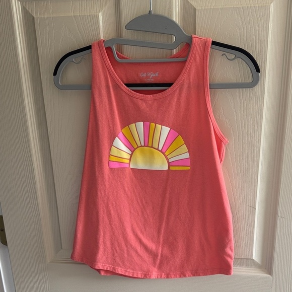 Cat & Jack Other - Cat & Jack Coral Tank Top with Colorful Sunburst